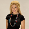 Red / White / Blue Star Mardi Gras Beads (NON LIGHT UP) - SKU NO: 10981