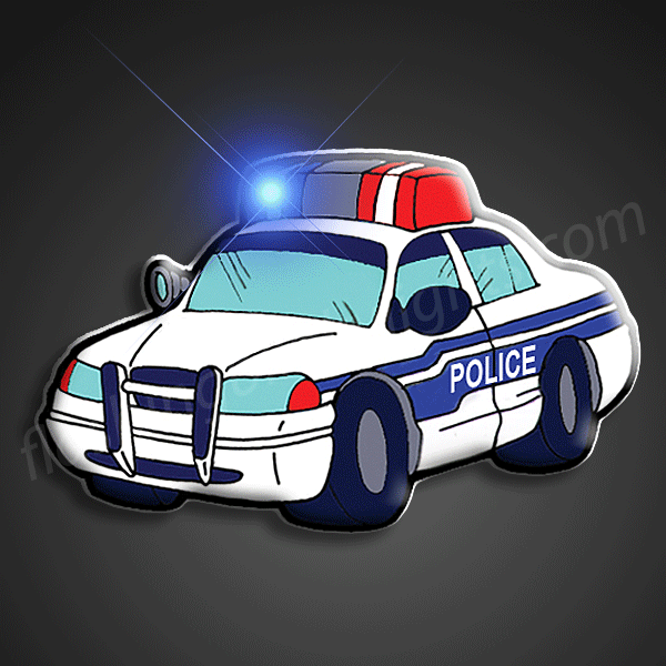 police car lights flashing