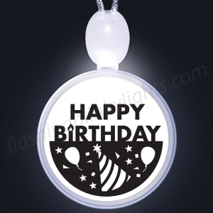 Acrylic LED Happy Birthday Necklace - SKU NO: 11611-BDY
