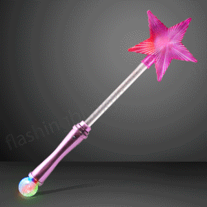 Light Up Pink Super Star Princess Wands - SKU NO: 11769-PK