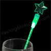 9' Green Star Shaped LED Drink Stirrers - SKU NO: 11432-GN