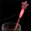 9' Red Star Shaped LED Drink Stirrers - SKU NO: 11432-RD