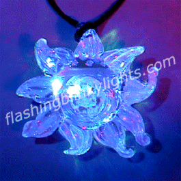 Acrylic Sun Necklace Flashing Jewelry - SKU NO: 10555