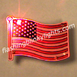 USA Flag Flashing Patriotic Pins FBL EXCLUSIVE - SKU NO: 10560