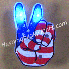 American Peace Hand Flashing Pins - SKU NO: 10823