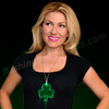 Big Green Shamrock Acrylic LED Necklaces - SKU NO: 11539