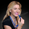 Blue Flashing Mini Whistle with Lanyard - SKU NO: 11088