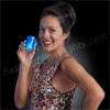 Light Up Blue Shot Glass on Blue Party Bead Necklaces - SKU NO: 11741-BL