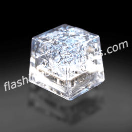 Mini Ice White LED Glow Cubes - Liquid Activated - SKU NO: 10871
