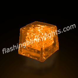 Mini Ice Orange LED Glow Cube - Liquid Activated - SKU NO: 10875
