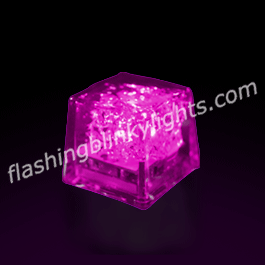 Mini Ice Pink LED Glow Cubes - Liquid Activated - SKU NO: 10876