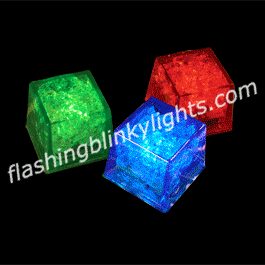 Mini Ice Assorted Color LED Glow Cubes - Liquid Activated - SKU NO: 10878