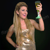 Light Up Champagne Glass with Long Spiral Stem - SKU NO: 10483