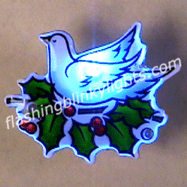 Christmas Dove LED Pin Blinkies - SKU NO: 10704