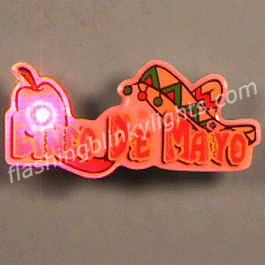 Cinco de Mayo Flashing Pins - SKU NO: 10806
