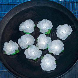 Deluxe White Rose Floating LED Flower - SKU NO: 11715-WT
