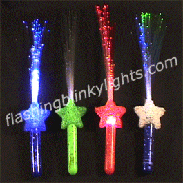 Assorted Star Fiber Optic Wands - SKU NO: 10780