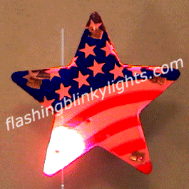 US Flag Star Light Pins - SKU NO: 10104