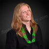 Light Up Beads Flashing Mardi Gras Necklace - Purple, Green & Gold - SKU NO: 11382-PGG