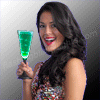 Frosted LED Champagne Glass with Classy Black Base - SKU NO: 11734