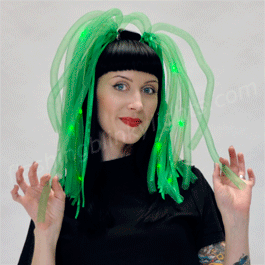 Light Up Hair Noodles Headband - Irish Green - SKU NO: 11341-GN