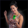 Light Up Green Shot Glass on Green Party Bead Necklaces - SKU NO: 11741-GN