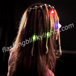 Flashing Hair Braids in Assorted Colors - SKU NO: 10220