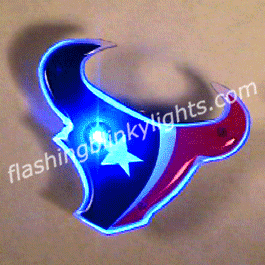 Houston Texans Battery Operated Light Up Pins - SKU NO: 10516