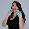 LED Blue Flash Glow Rings - SKU NO: 11476-BL