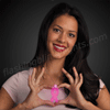 HOT! LED Pink Ribbon Necklace to Help Fight Breast Cancer - SKU NO: 11657