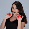 LED Red Flash Glow Rings - SKU NO: 11476-RD