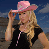 Light Up Country Western Pink Cowgirl Hat - SKU NO: 11427