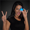 Light Up Flag Star on Red Silver & Blue Mardi Gras Beads - SKU NO: 11682