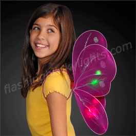 Light Up Fuchsia Fairy Wings - SKU NO: 11324-FS