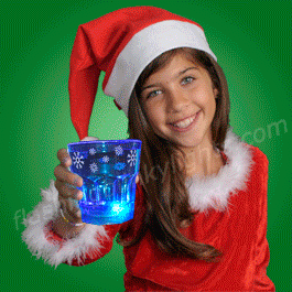 Light Up Holiday Party Cups - Assorted Red, Green & Blue - SKU NO: 11759-AST
