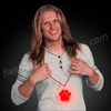 Light Up Red Paw Print Charm Necklace - SKU NO: 11532-RD