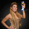 Light Up Wine Glass with Long Spiral Stem - SKU NO: 10495