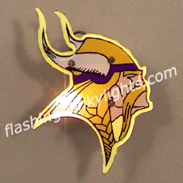 Minnesota Vikings Battery Operated Light up pins - SKU NO: 10398