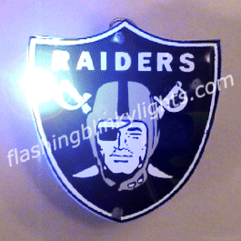 Oakland Raiders Battery Operated Light Up Pins - SKU NO: 10379