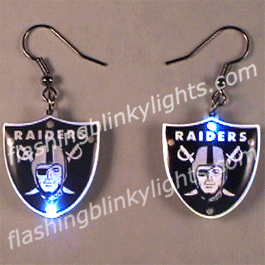 Oakland Raiders Flashing Earrings - SKU NO: 10680