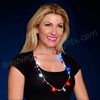 Light Up Patriotic Star String Necklace - SKU NO: 11151