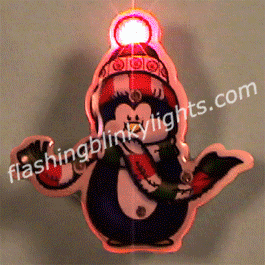 Christmas Penguin with Scarf LED Blinkies - SKU NO: 10901