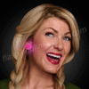 Pink / Pink Blinking LED Clip On Pins - SKU NO: 11543