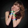 LED Rainbow Bubble Bangle Bracelets - SKU NO: 10480-BUB