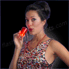 Light Up Red Shot Glass on Red Party Bead Necklaces - SKU NO: 11741-RD