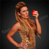 NEW! Red Shot Glass with Blinking LED - SKU NO: 11595-RD