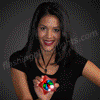 Red Star Bright Infinity Tunnel Necklace - SKU NO: 11526-RD