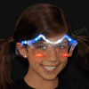 Red White & Blue Flashing LED Star Sunglasses - SKU NO: 11326-RWB