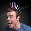 Red White & Blue Light Up Mohawk - SKU NO: 11686-RWB