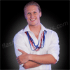 Red White & Blue USA Mardi Gras Beads (NON-LIGHT-UP) - SKU NO: 11689